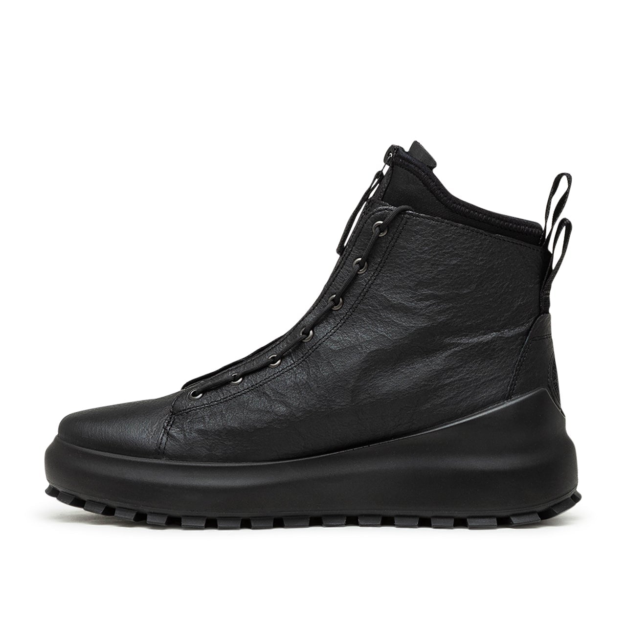 stone island stone island leather boots (black)