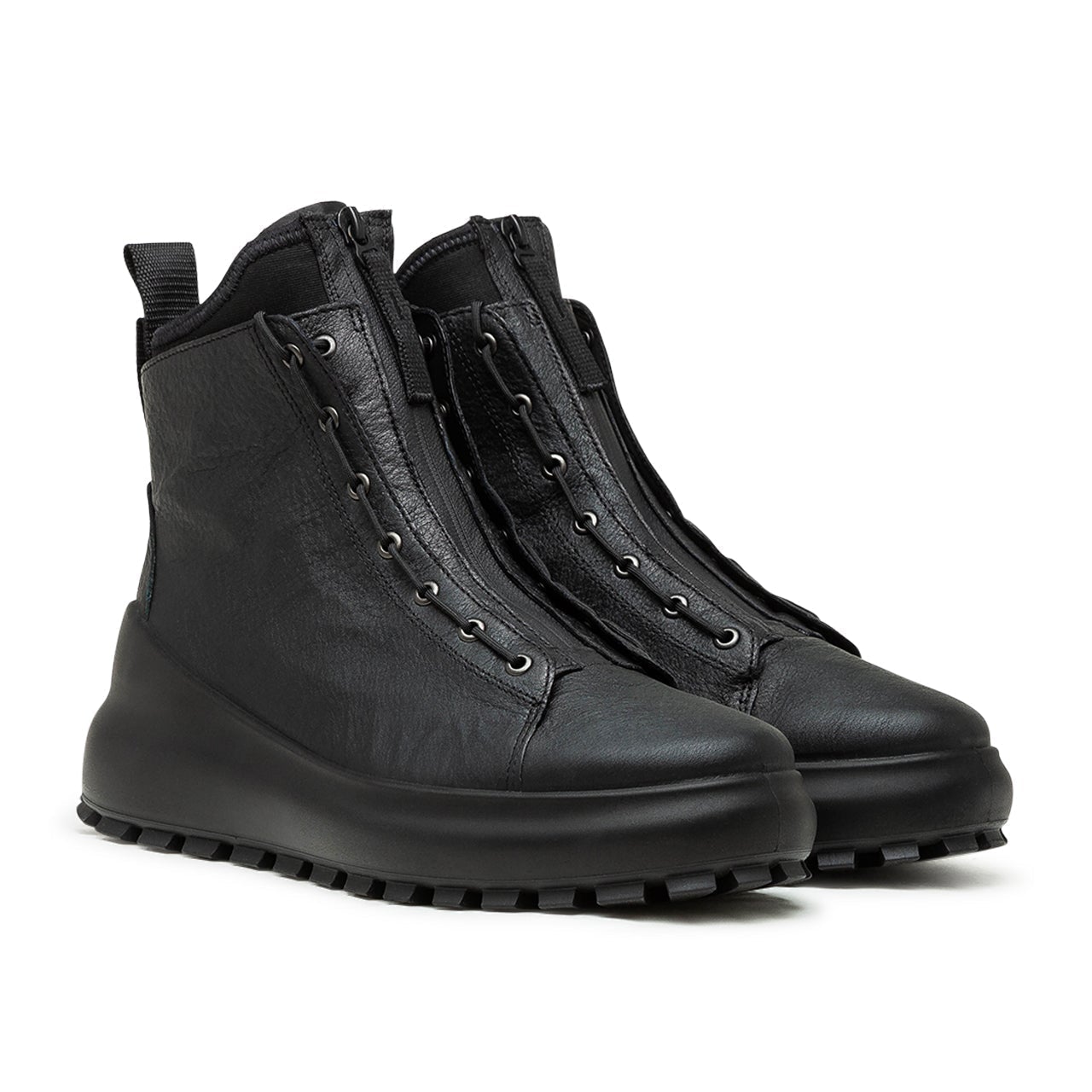 stone island stone island leather boots (black)