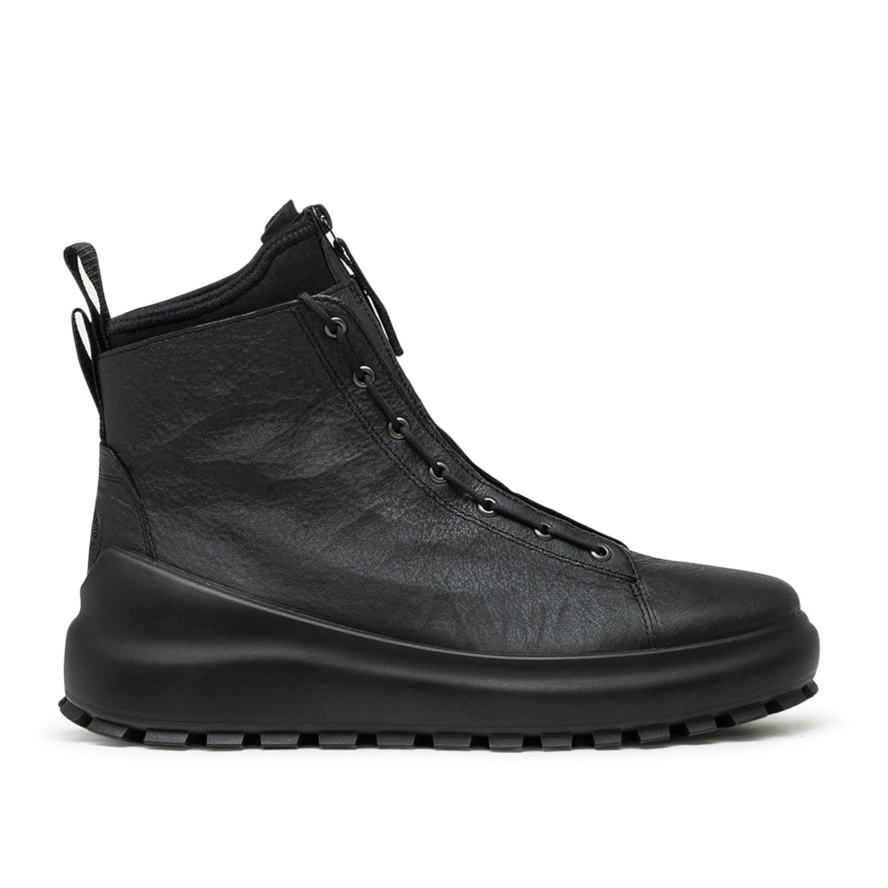 stone island stone island leather boots (black)