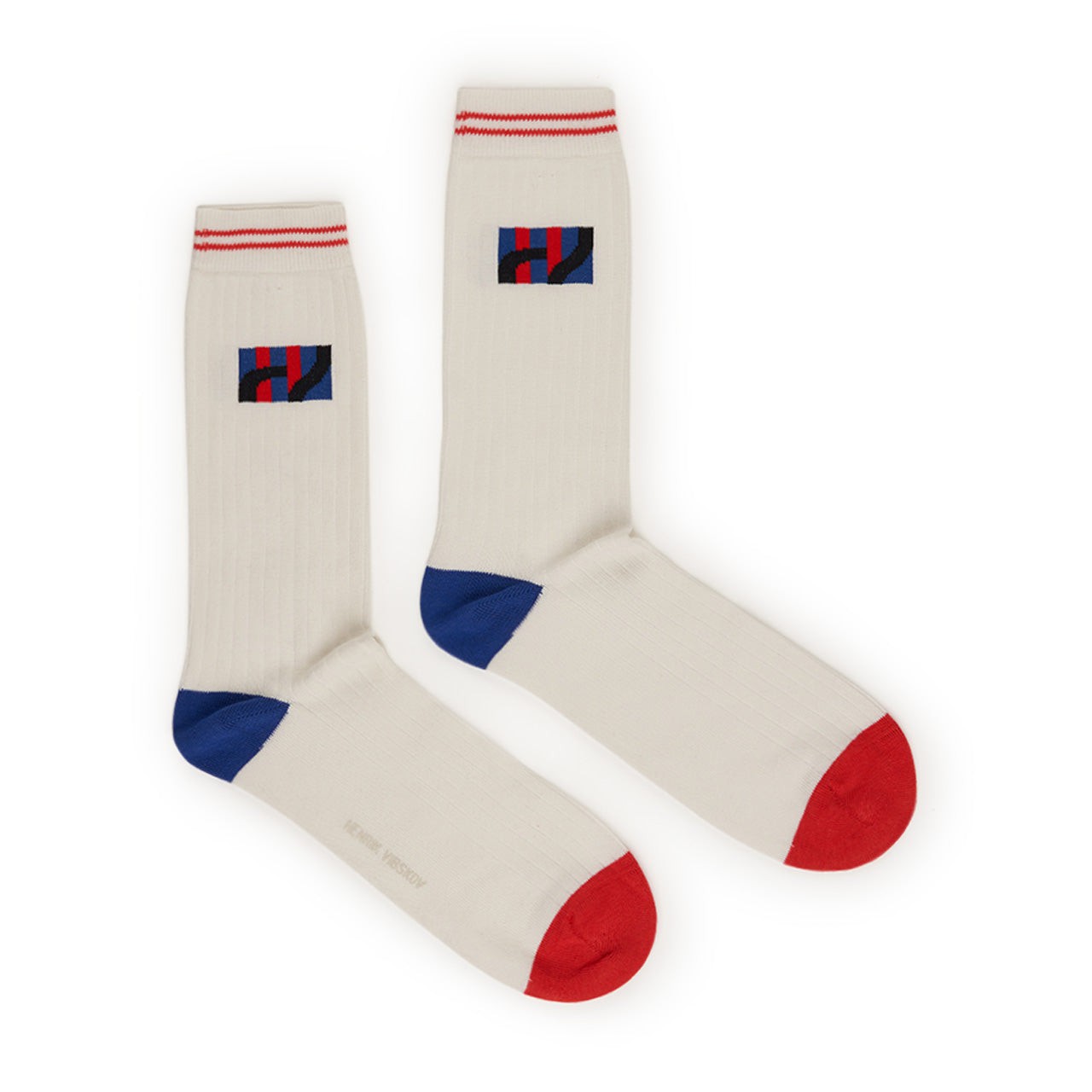 henrik vibskov henrik vibskov sporty svibs socks (white / red / blue) SS22-S912