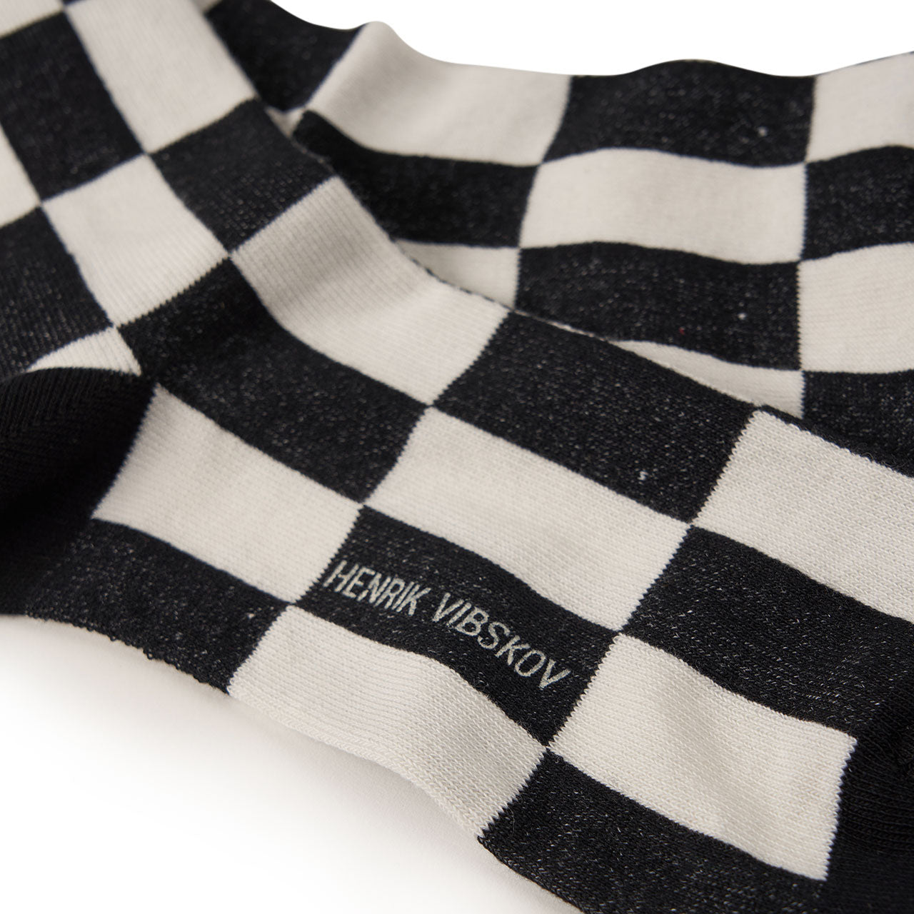 henrik vibskov henrik vibskov porcelain chess socks (black / white) SS22-S913