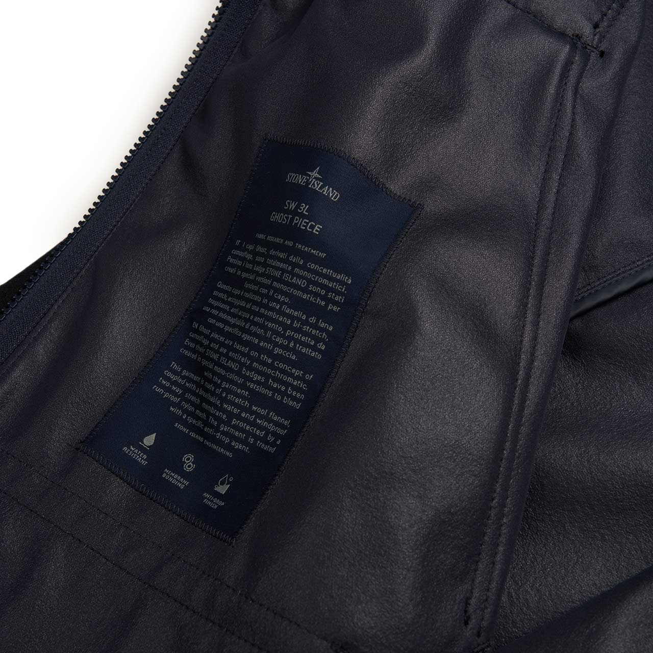 stone island stone island ghost piece jacket (navy)