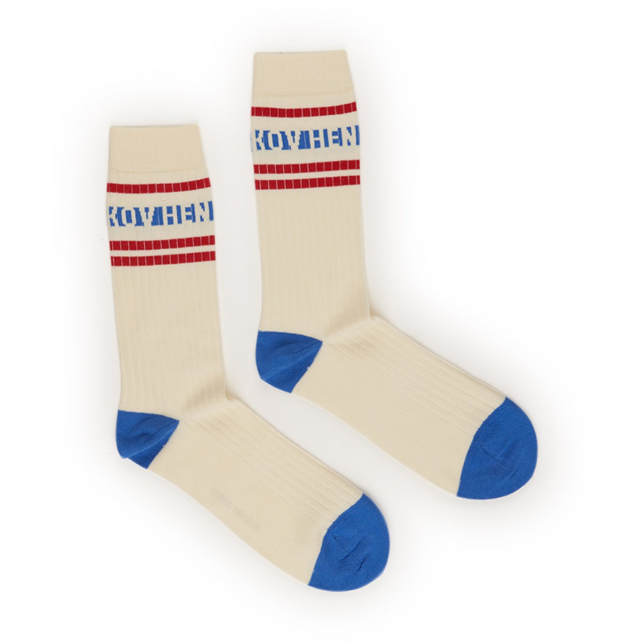 henrik vibskov henrik vibskov ribskov socks (white / red) AW21-S905