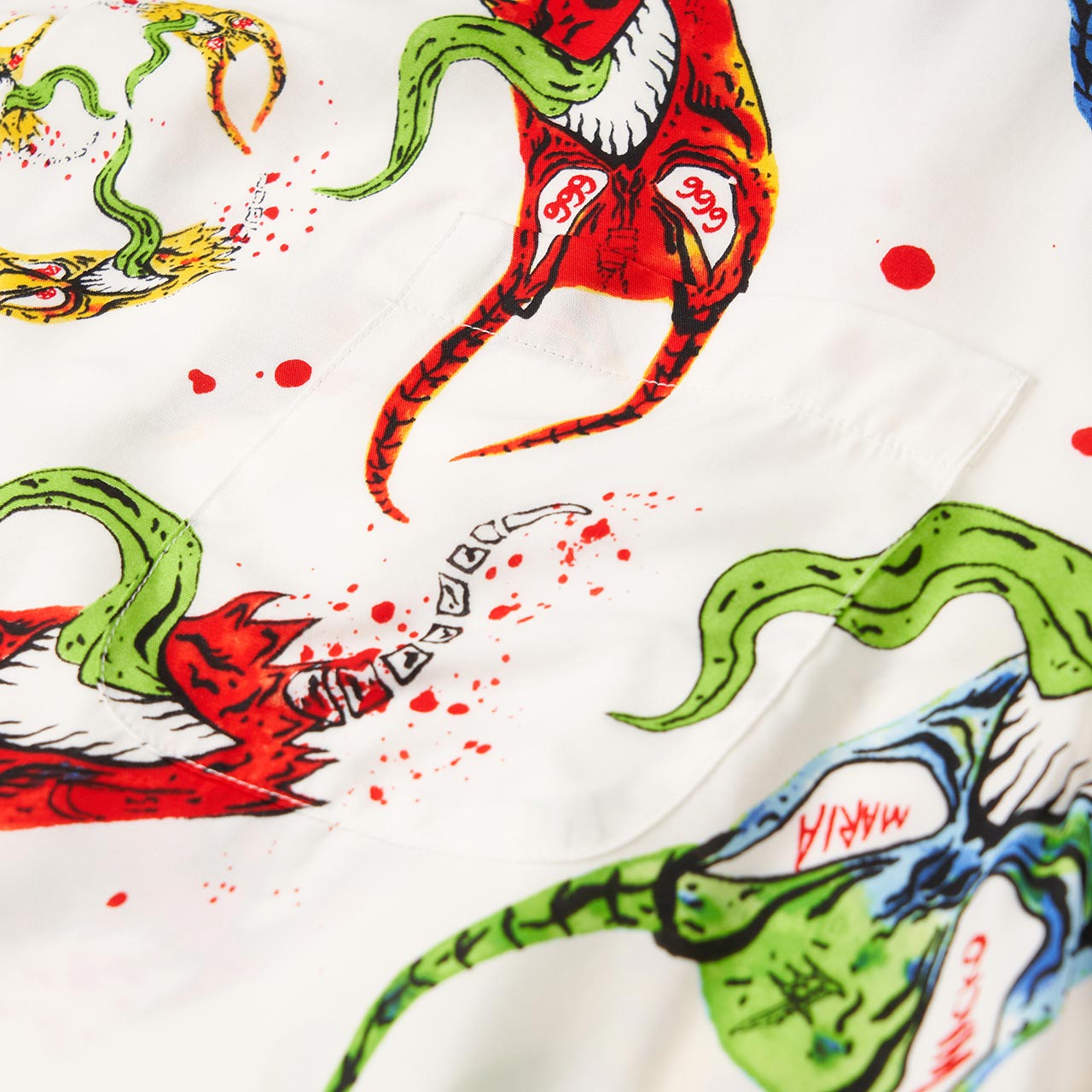 wacko maria wacko maria 'neck face' hawaiian shirt (type-3)