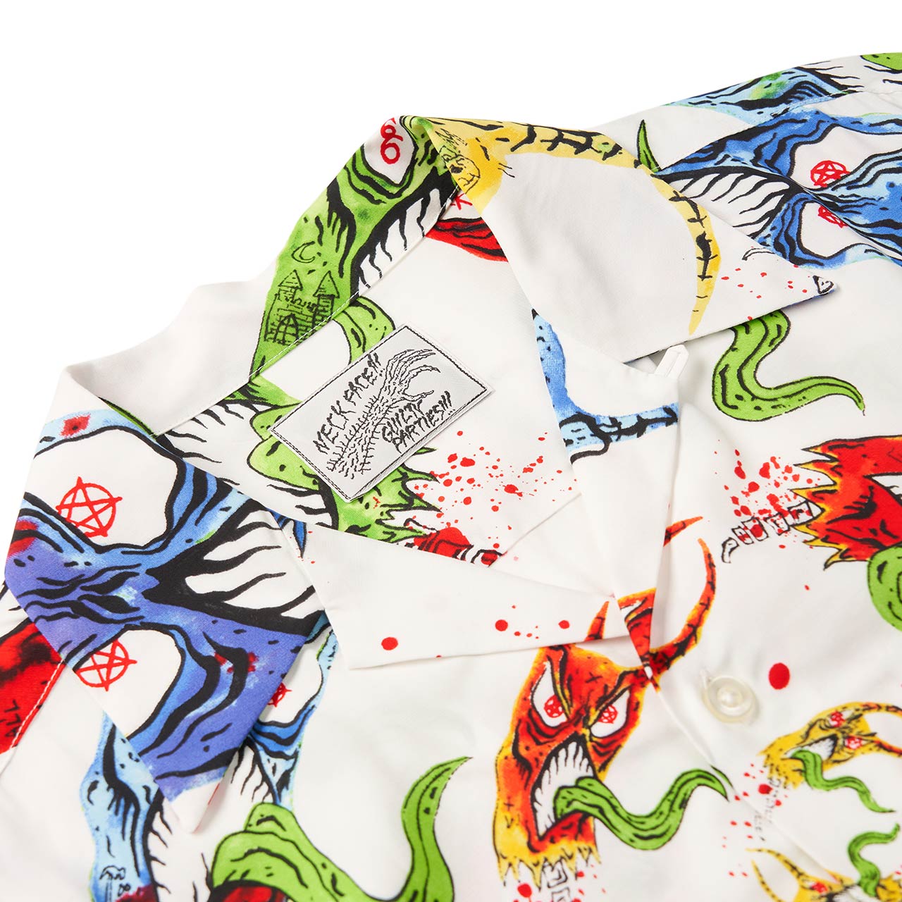 wacko maria wacko maria 'neck face' hawaiian shirt (type-3)