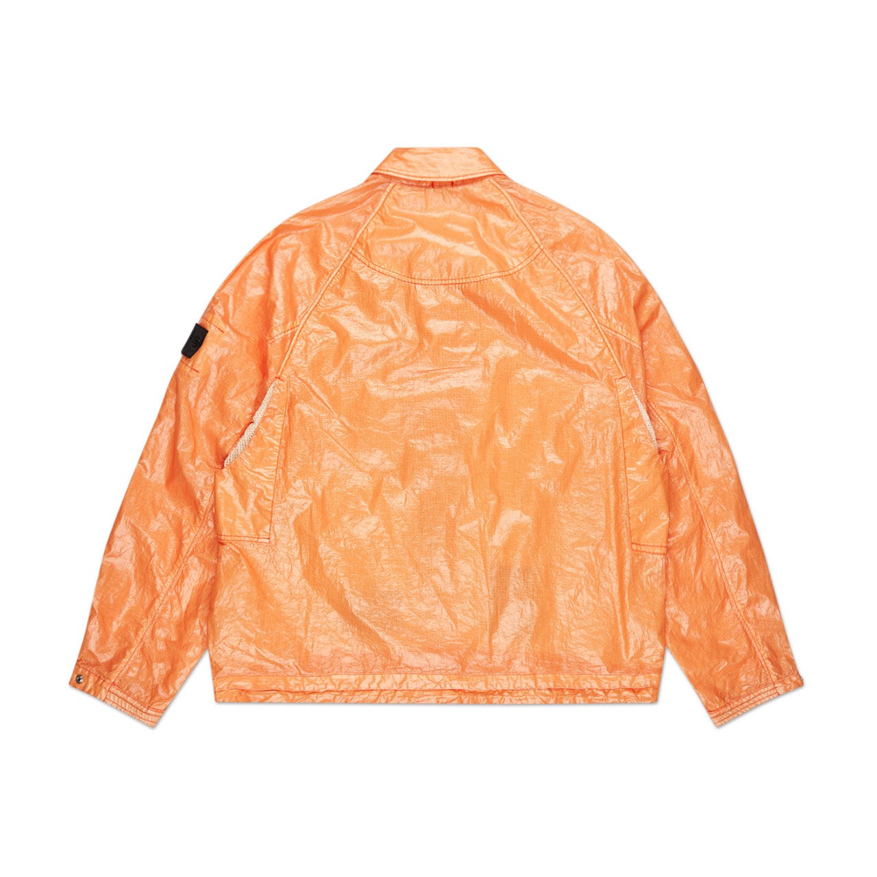 stone island shadow project stone island shadow project glass linen coach jacket (orange)