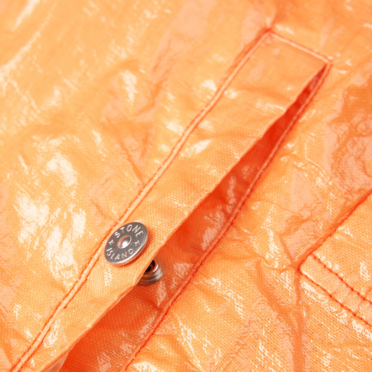 stone island shadow project stone island shadow project glass linen coach jacket (orange)