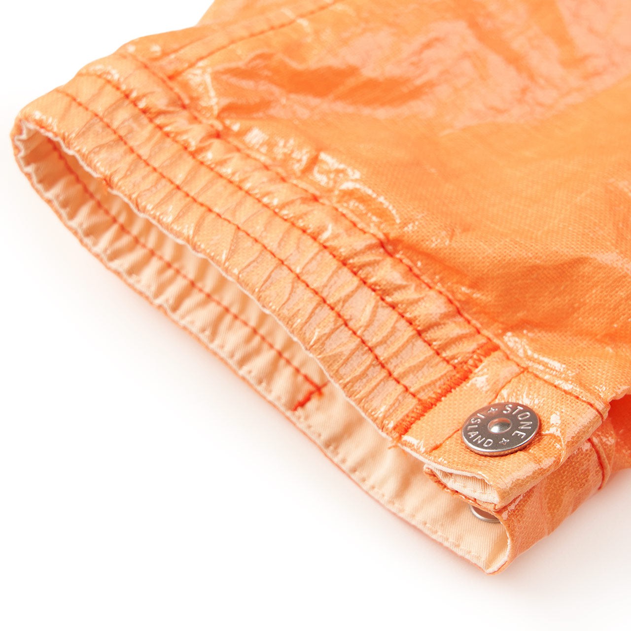 stone island shadow project stone island shadow project glass linen coach jacket (orange)