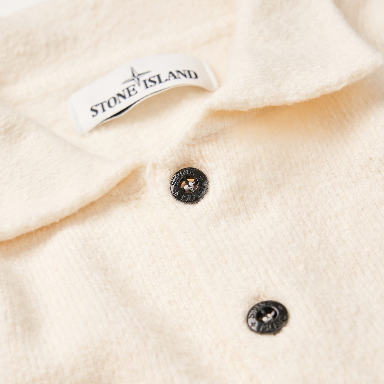 stone island stone island gauzed longsleeve polo (cream)