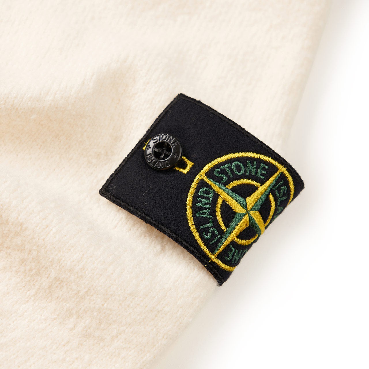 stone island stone island gauzed longsleeve polo (cream)