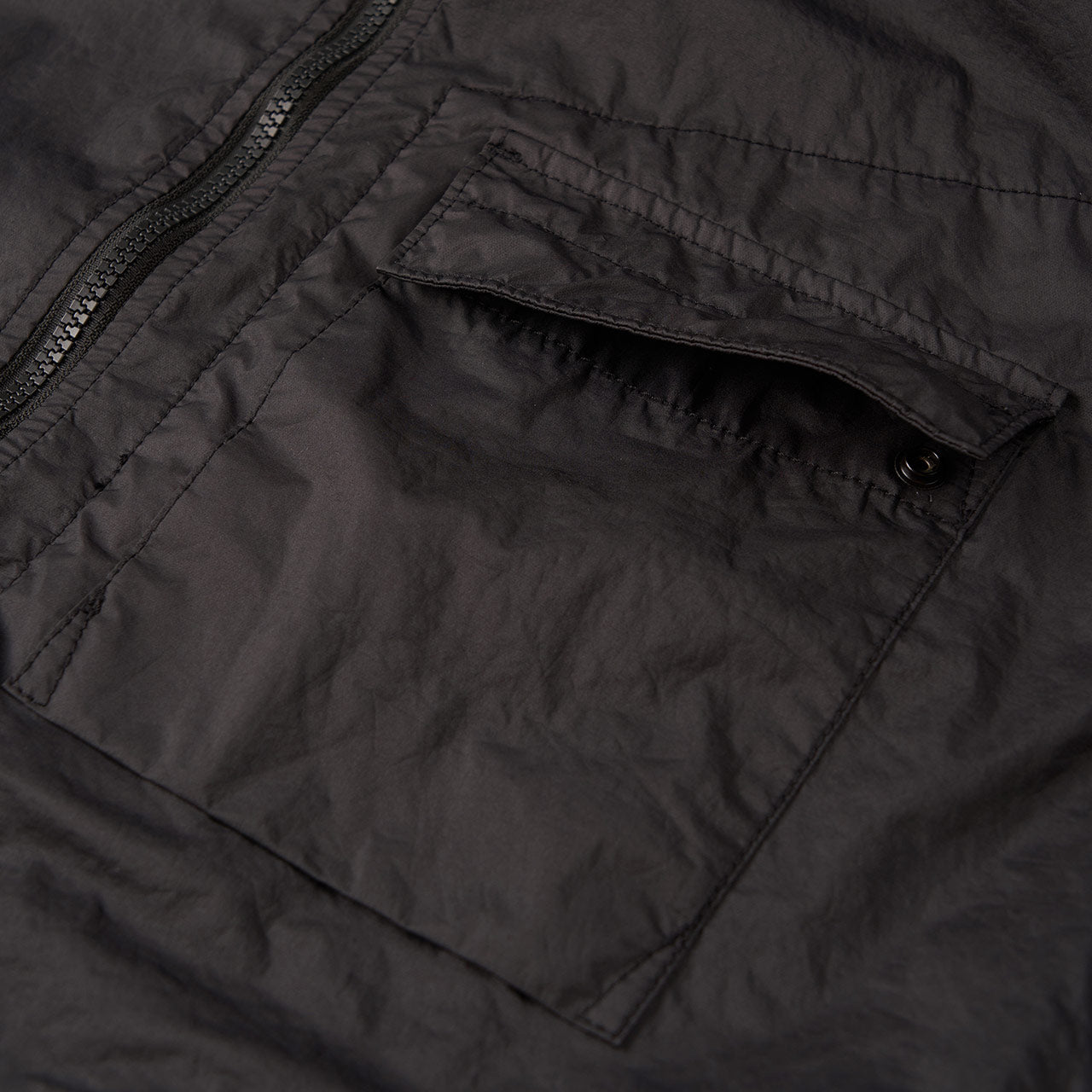 stone island stone island light zip jacket (black)