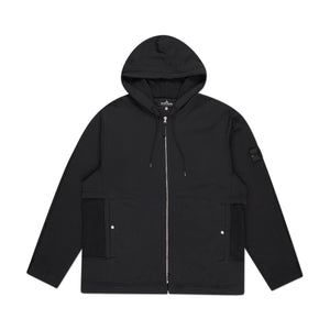 stone island shadow project stone island shadow project mesh panel hoodie (black)