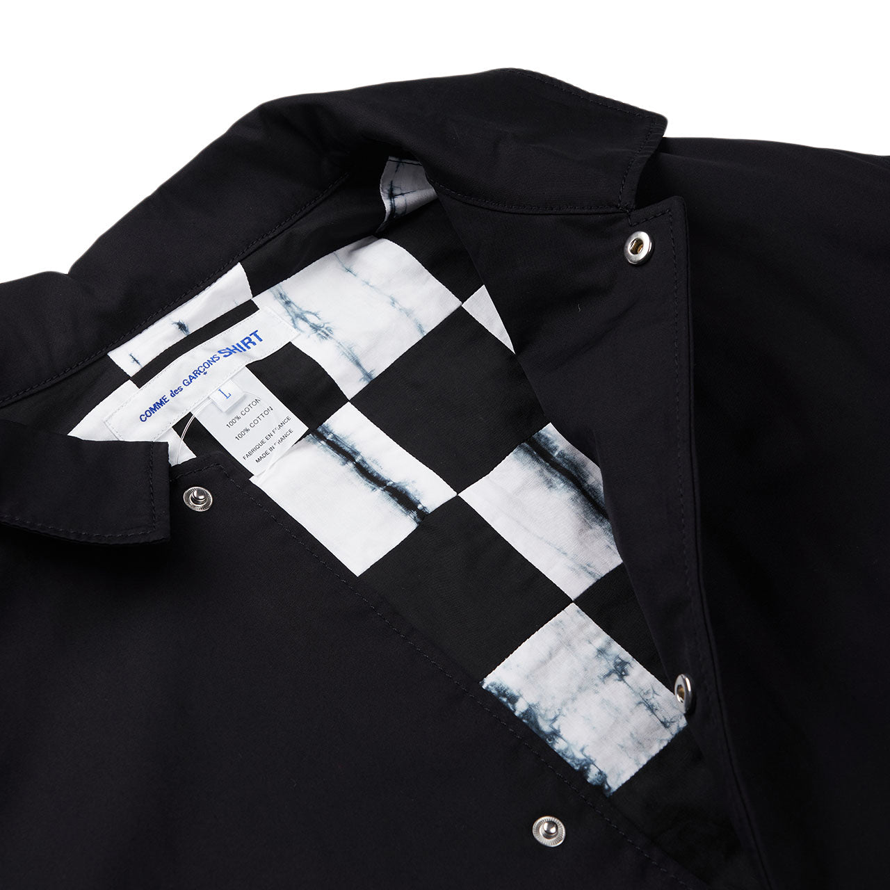 comme des garçons shirt comme des garçons shirt woven coach jacket (black)