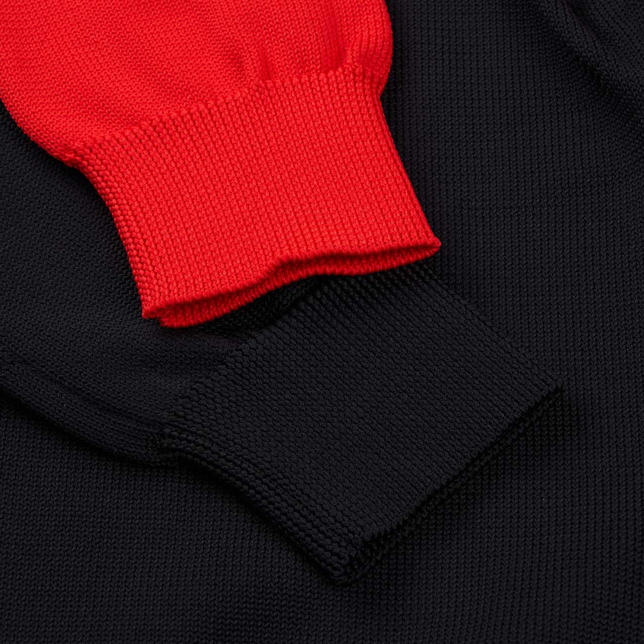 comme des garçons shirt comme des garçons two tone cardigan (black / red)