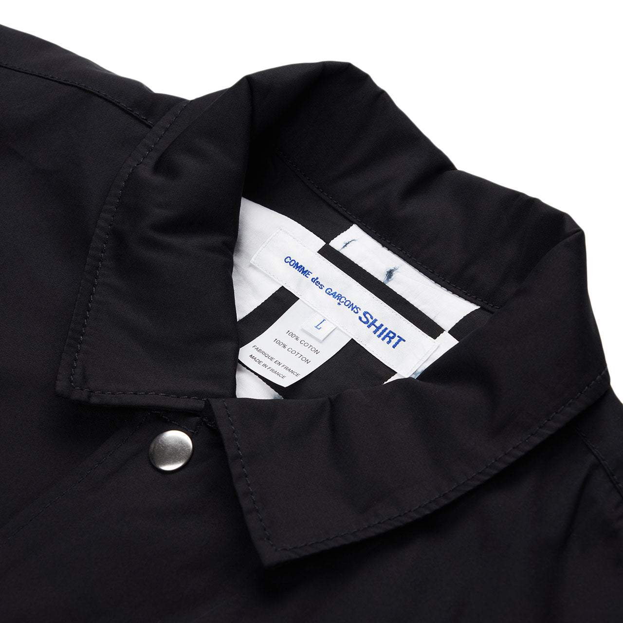comme des garçons shirt comme des garçons shirt woven coach jacket (black)