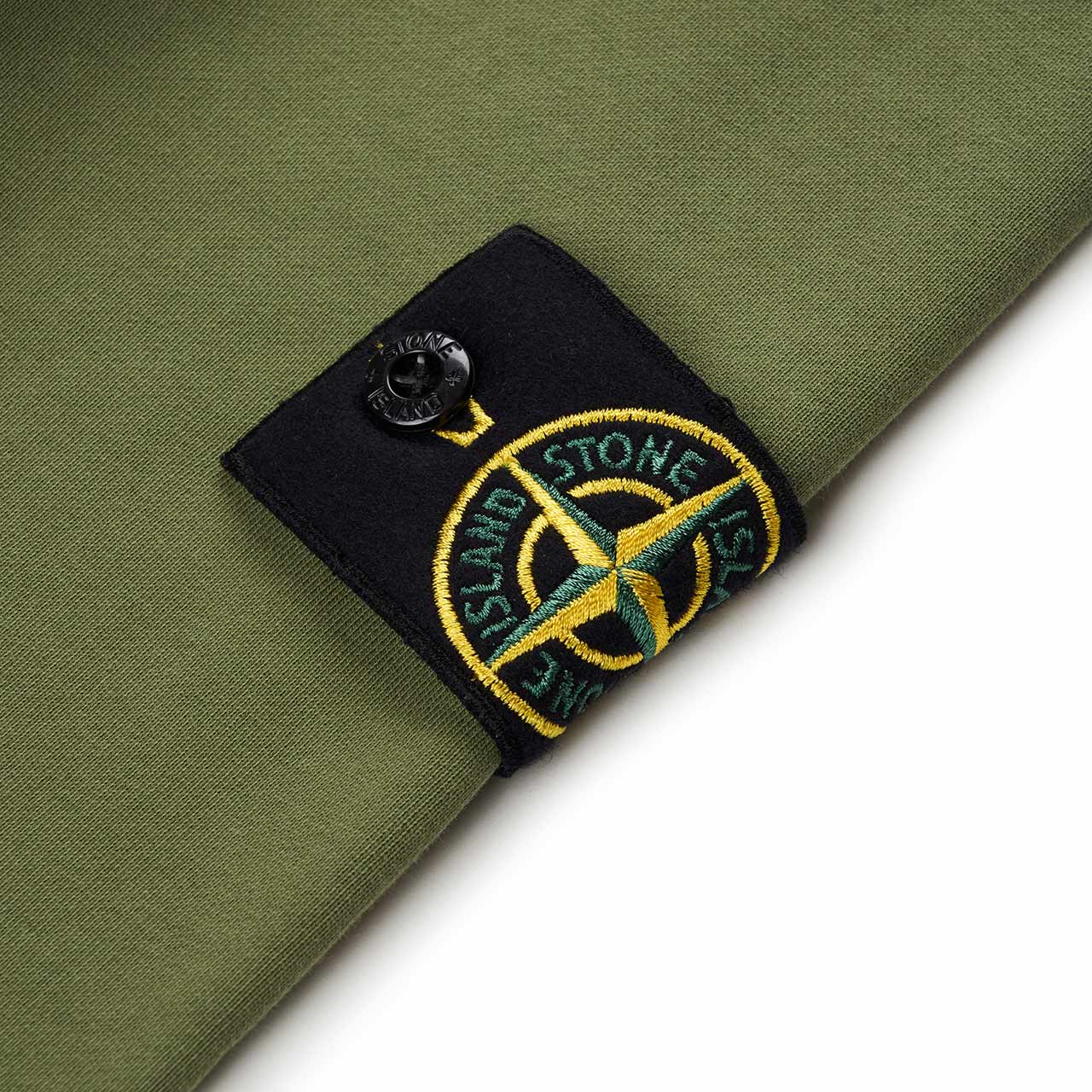 stone island stone island hooded sweatshirt (olive)