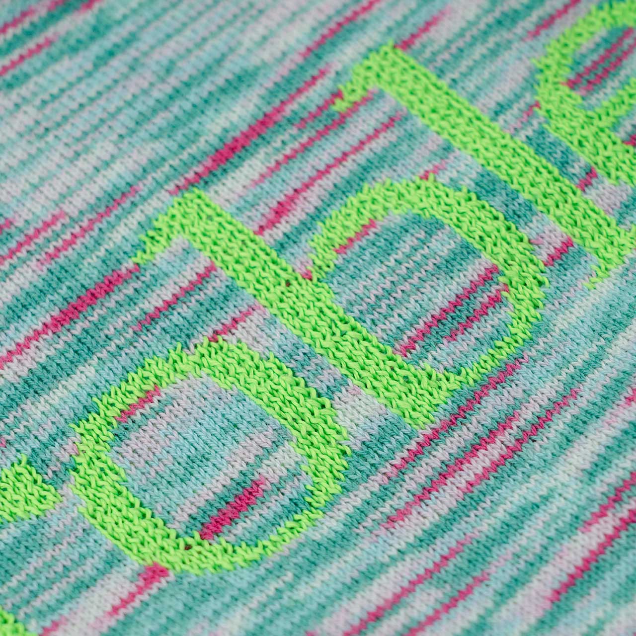 aries aries 'no problemo' space dye sweater (aqua / red)