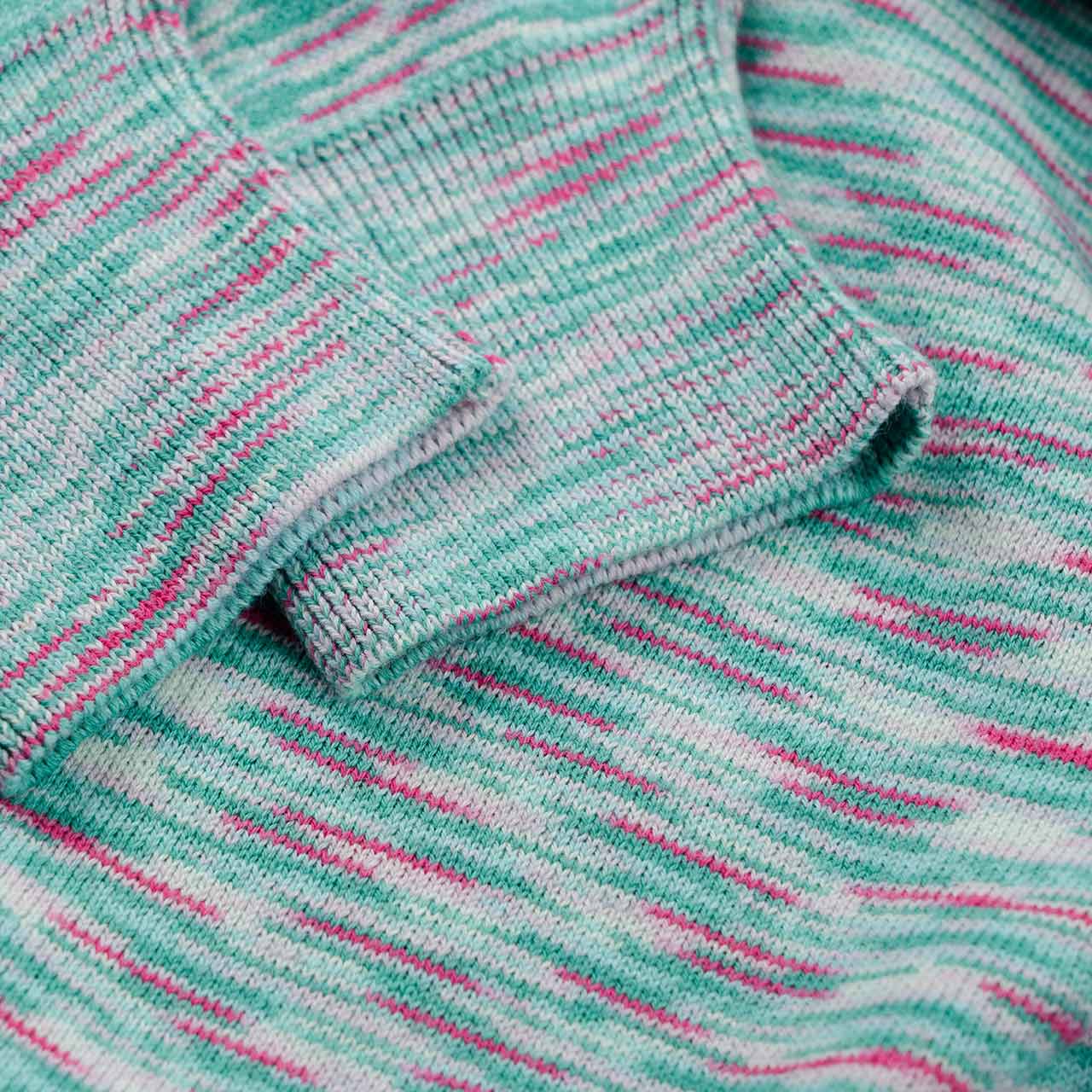 aries aries 'no problemo' space dye sweater (aqua / red)