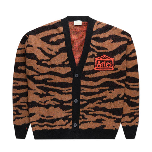 aries aries kurt knit cardigan (brown)