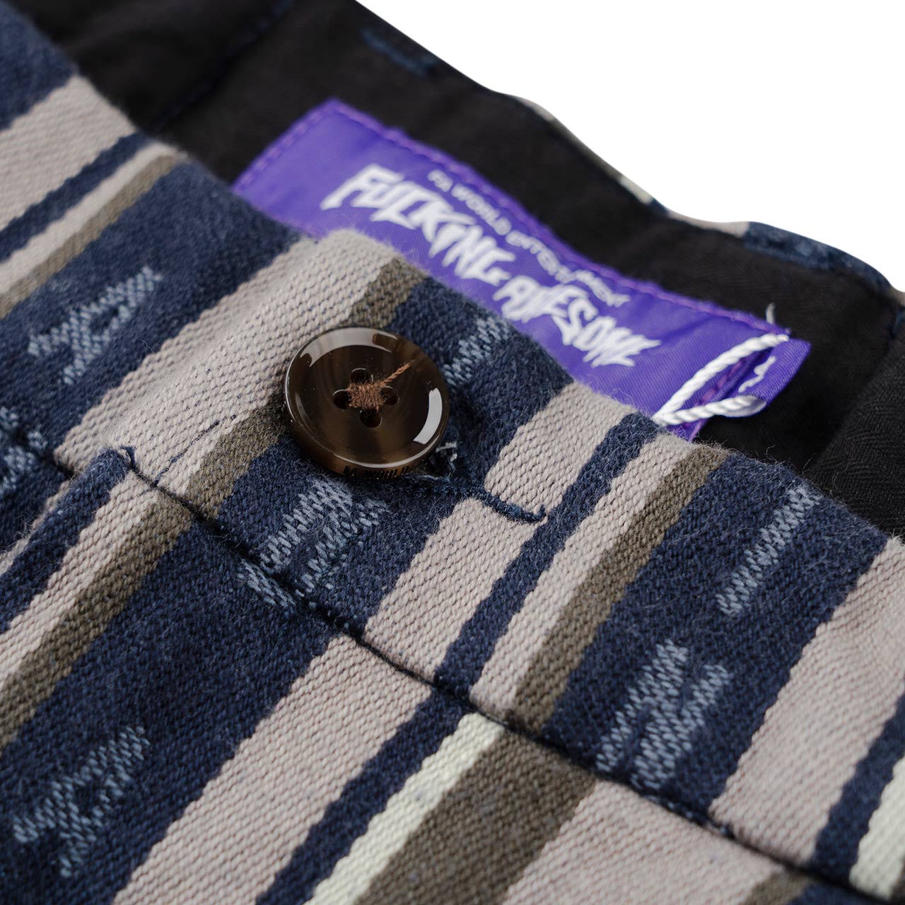 fucking awesome fucking awesome striped pleated chino (black)