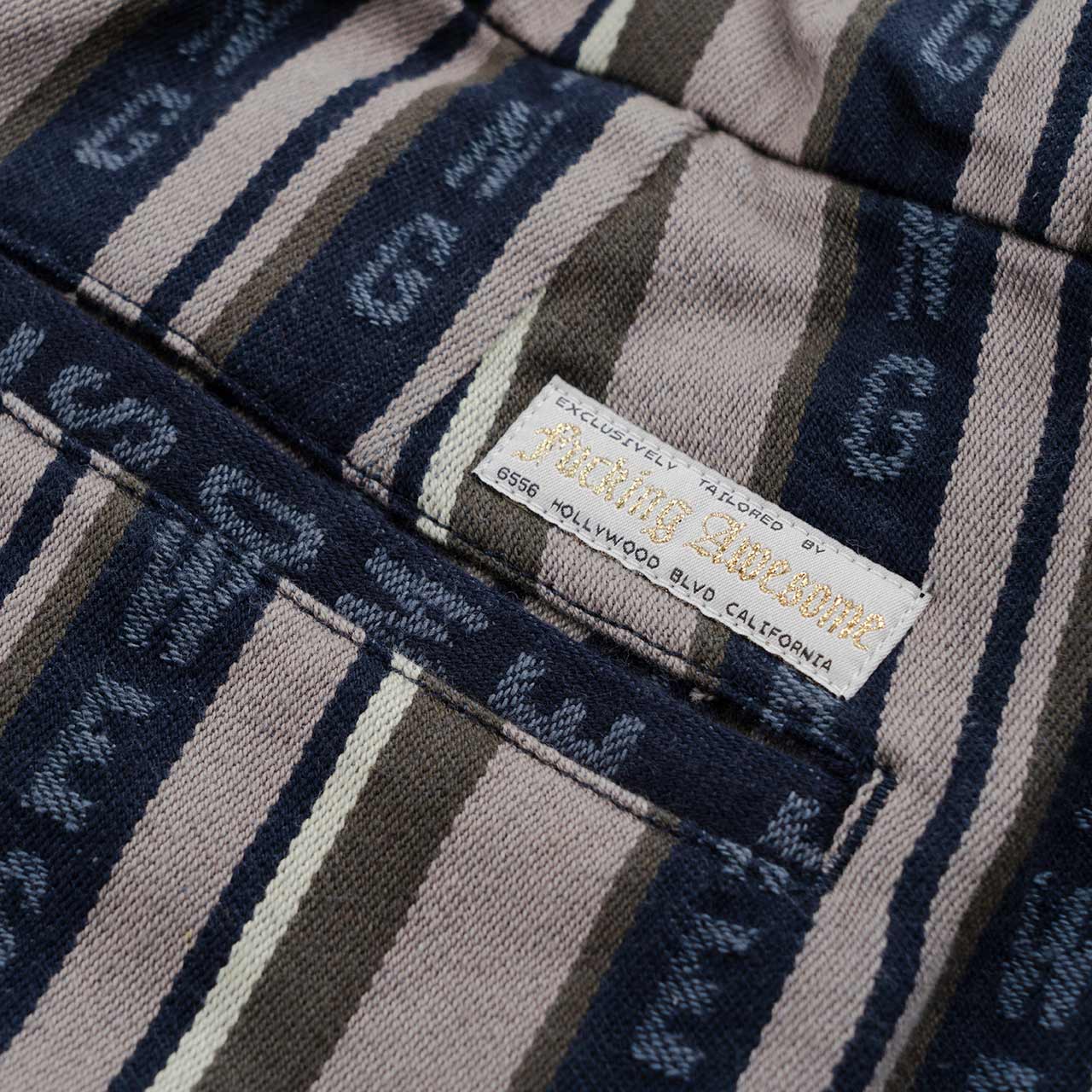 fucking awesome fucking awesome striped pleated chino (black)