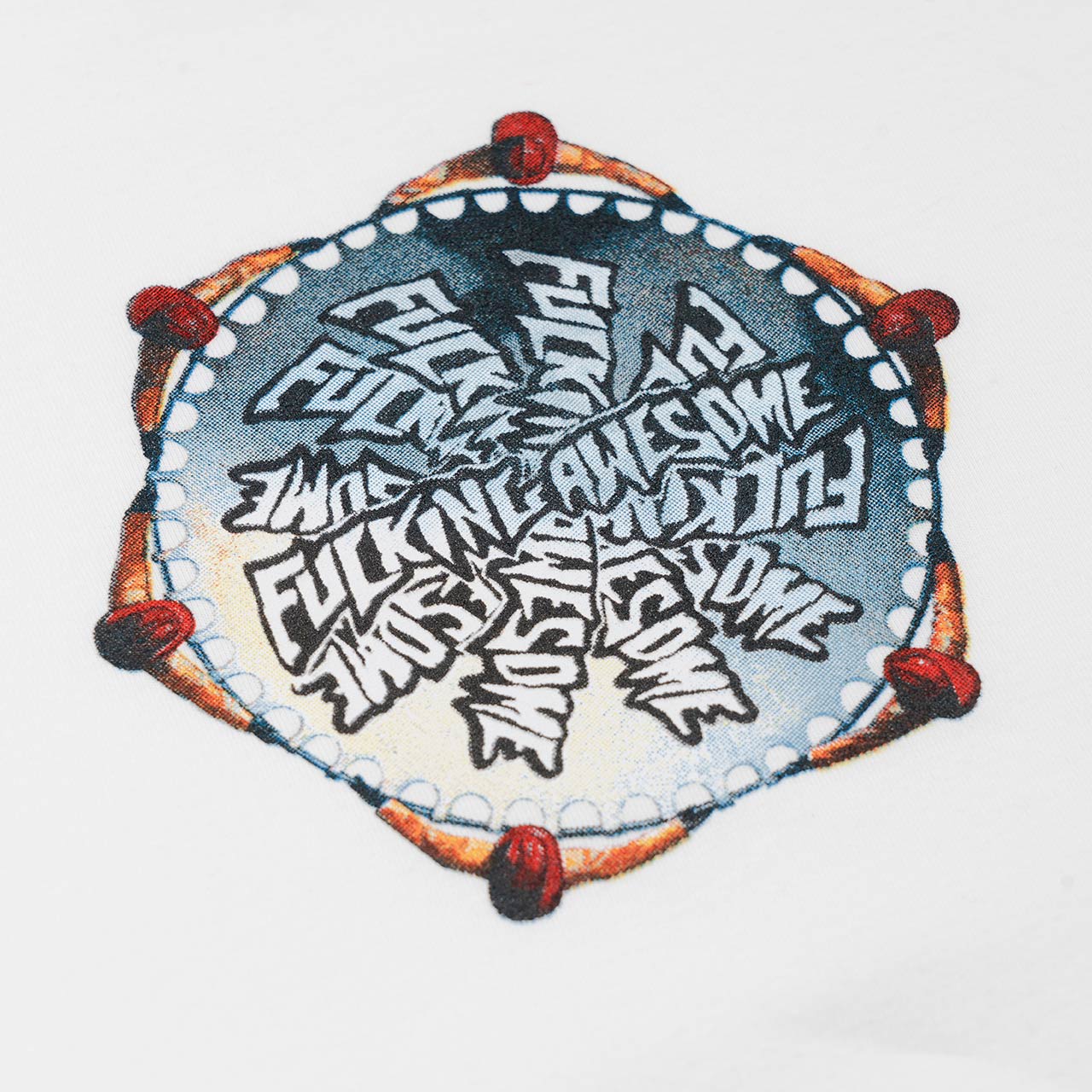 fucking awesome fucking awesome safety net t-shirt (white)