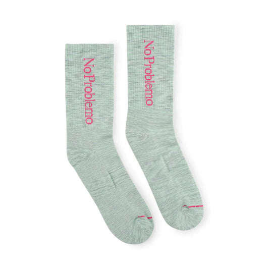 aries aries 'no problem' space dye socks (green)