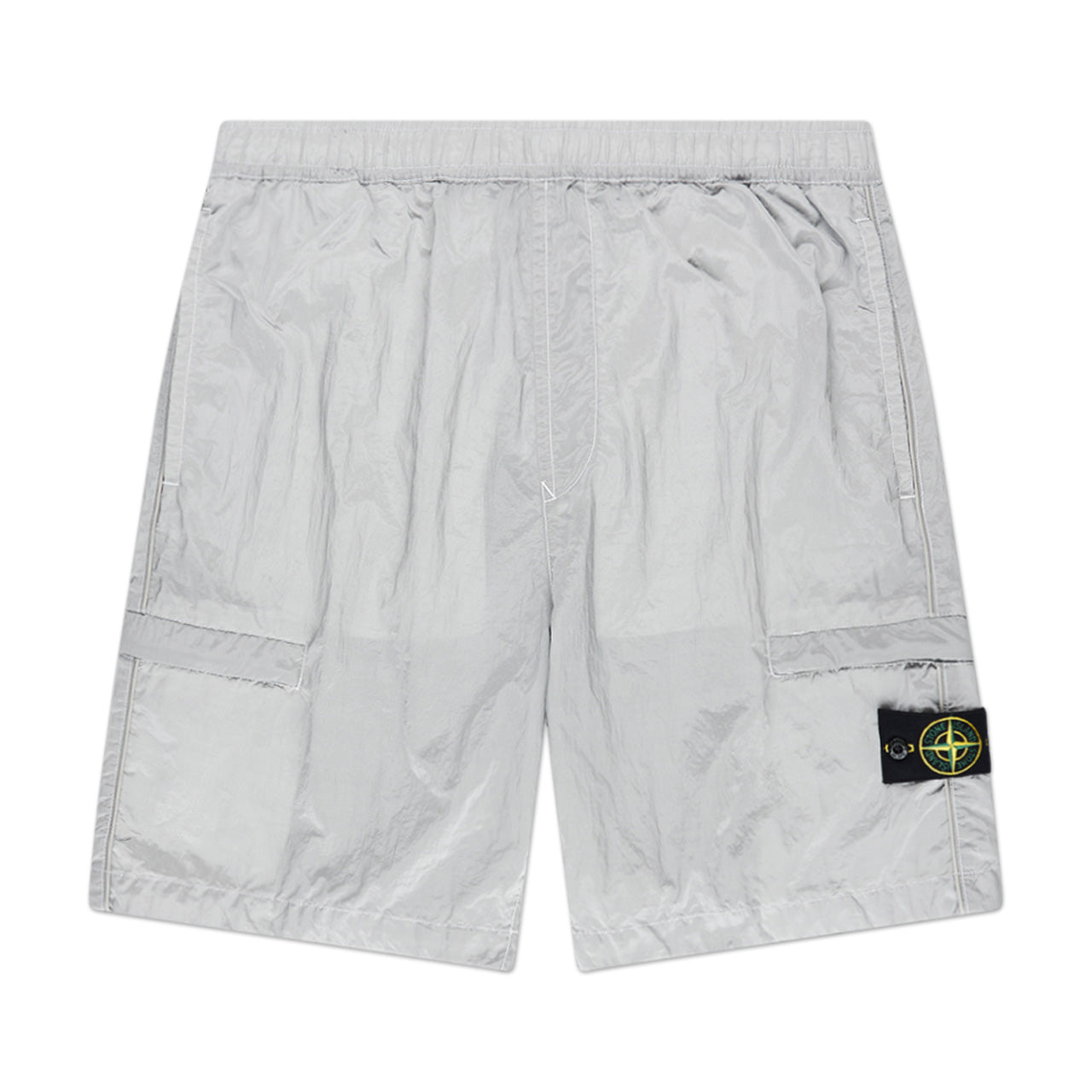 stone island stone island nylon metal bermuda shorts (grey)