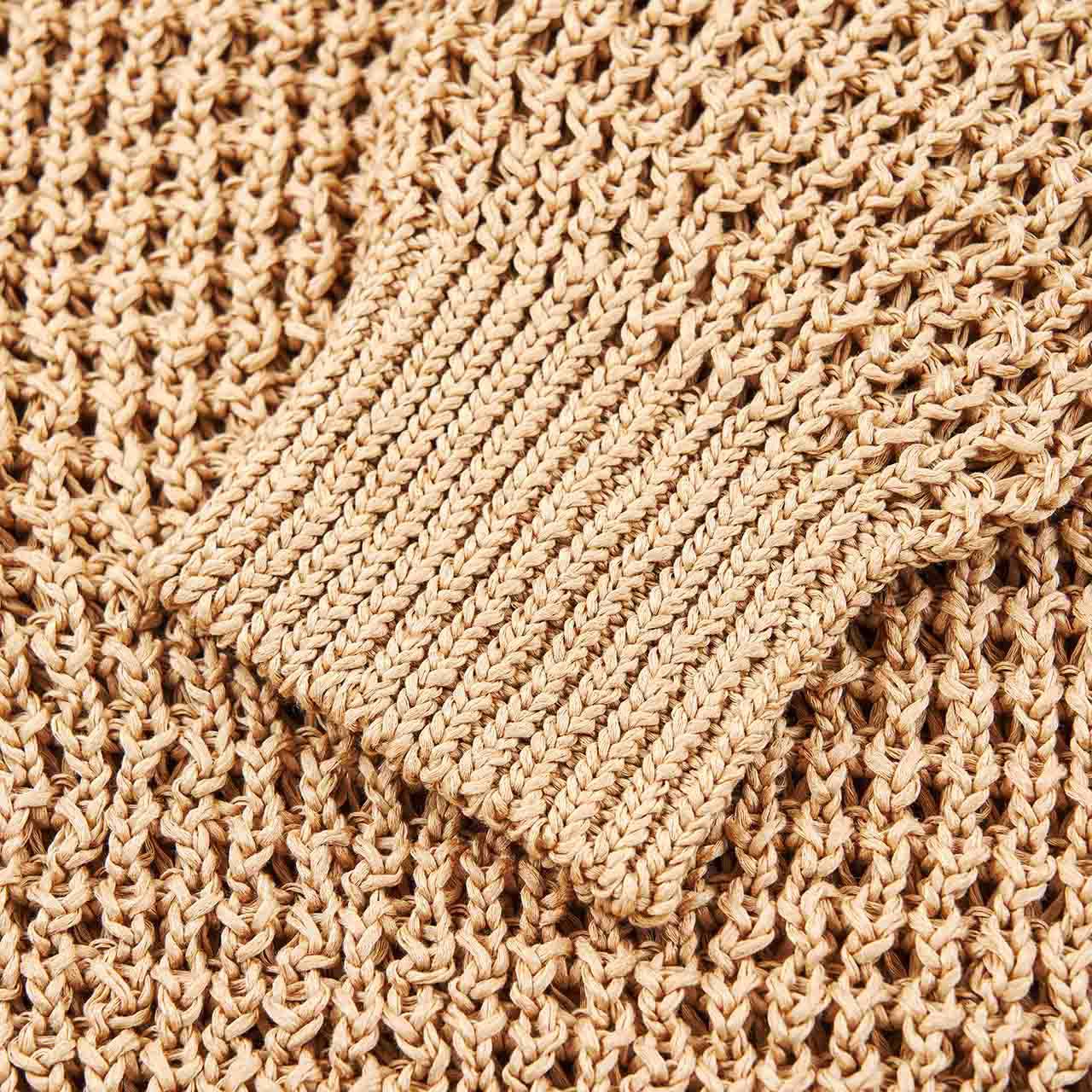cav empt cav empt side mesh loose waffle knit (beige)