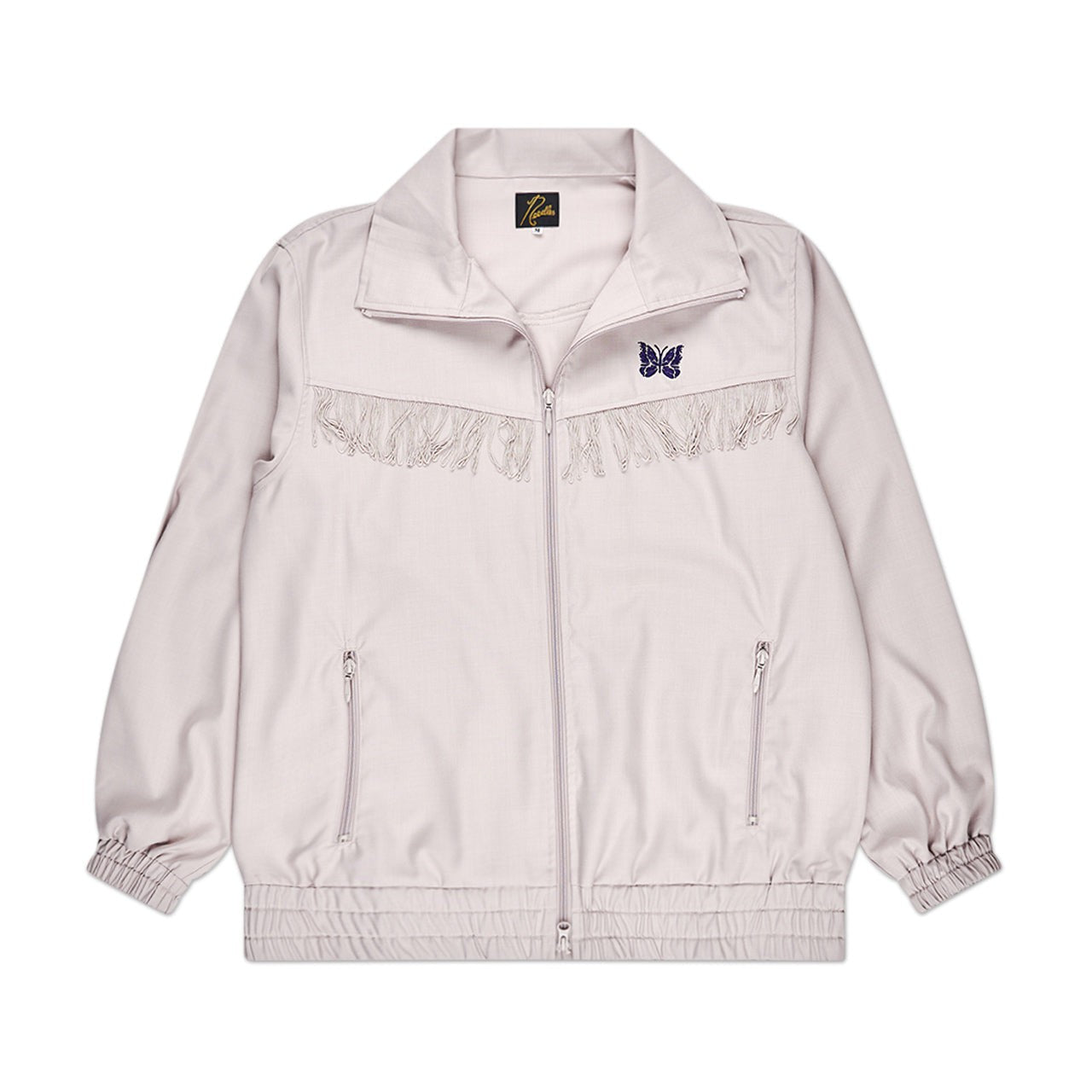needles needles fringe track jacket (beige)