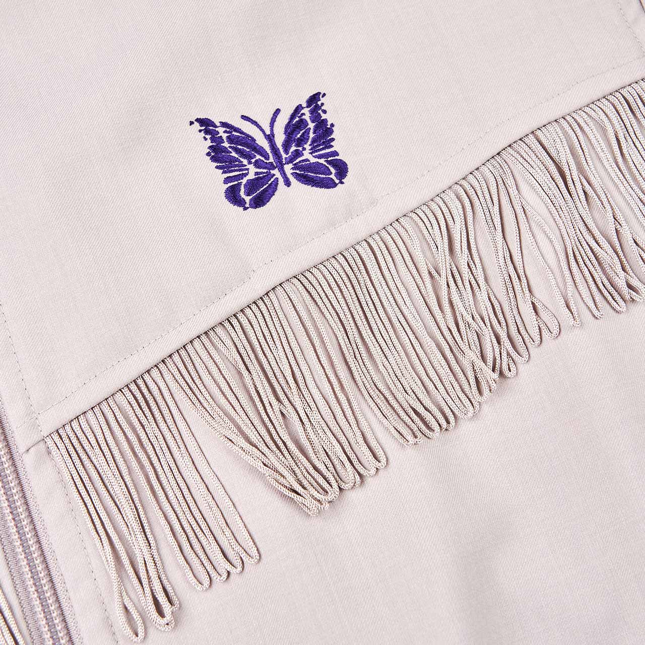 needles needles fringe track jacket (beige)