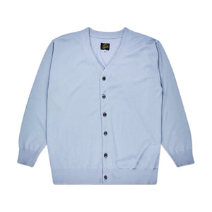 needles needles v-neck cardigan (blue / grey)