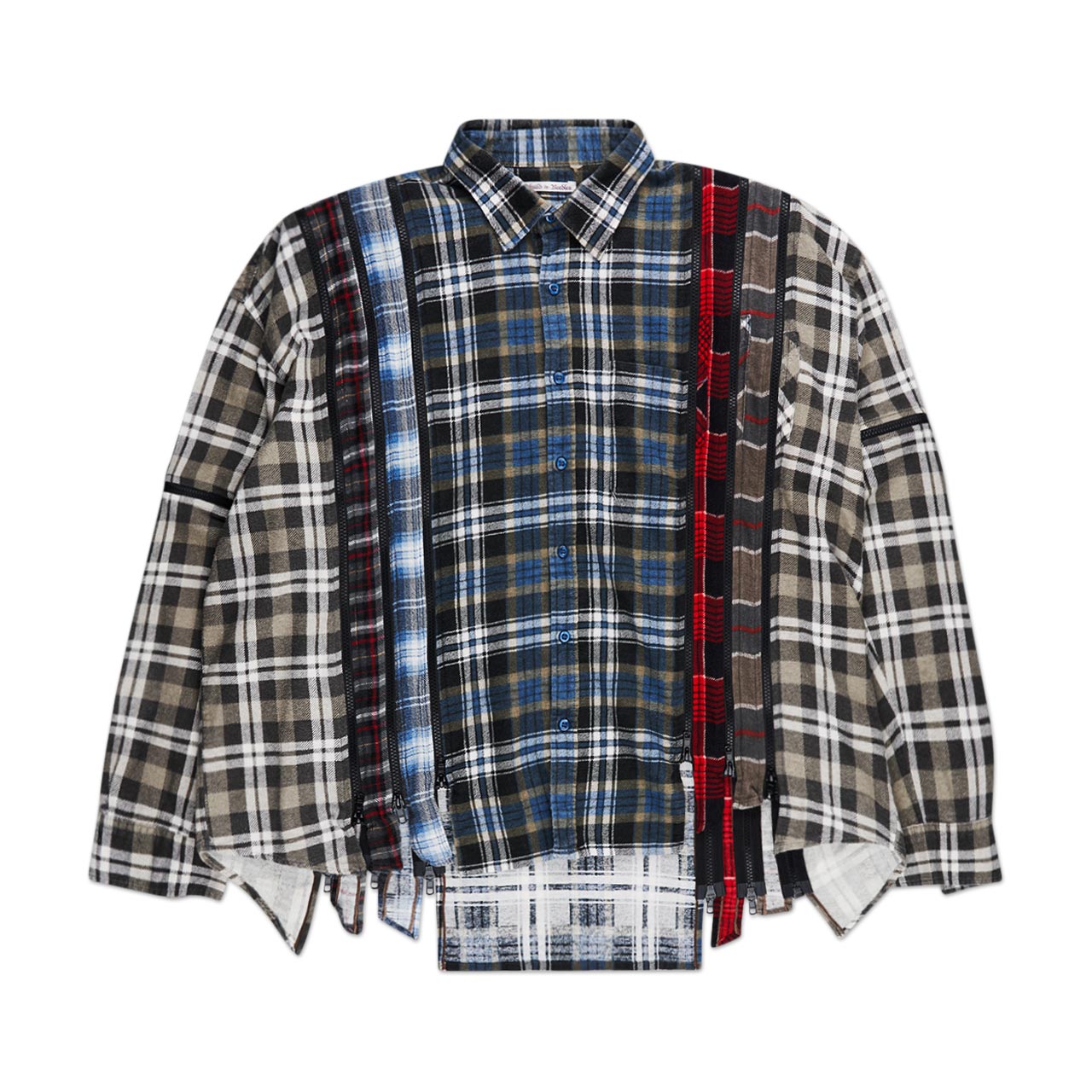 needles rebuild by needles 7 cuts zipped flannel shirt KP267