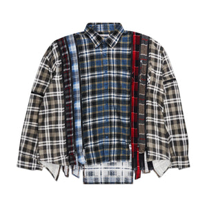needles rebuild by needles 7 cuts zipped flannel shirt KP267