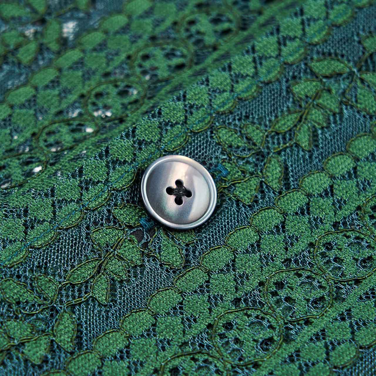 needles needles cabana lace shirt (green)