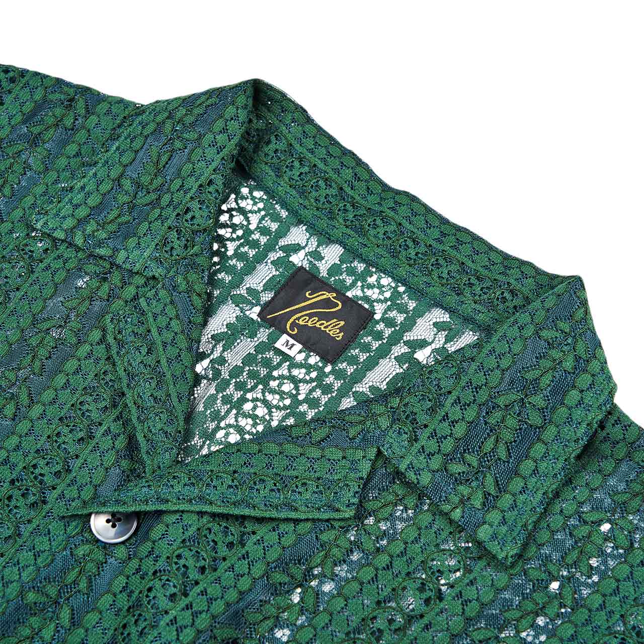 needles needles cabana lace shirt (green)