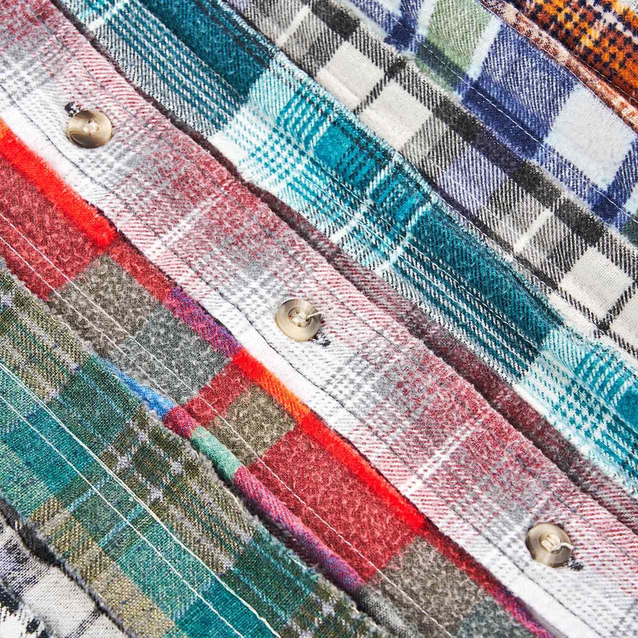 needles rebuild by needles ribbon flannel shirt KP275