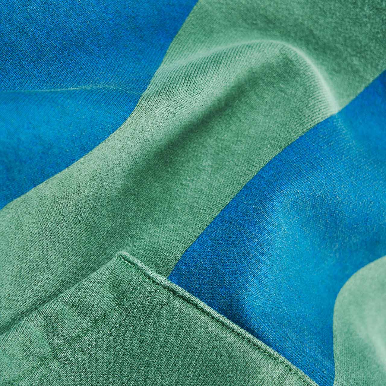 cav empt cav empt overdye stripe print heavy hoodie (green)