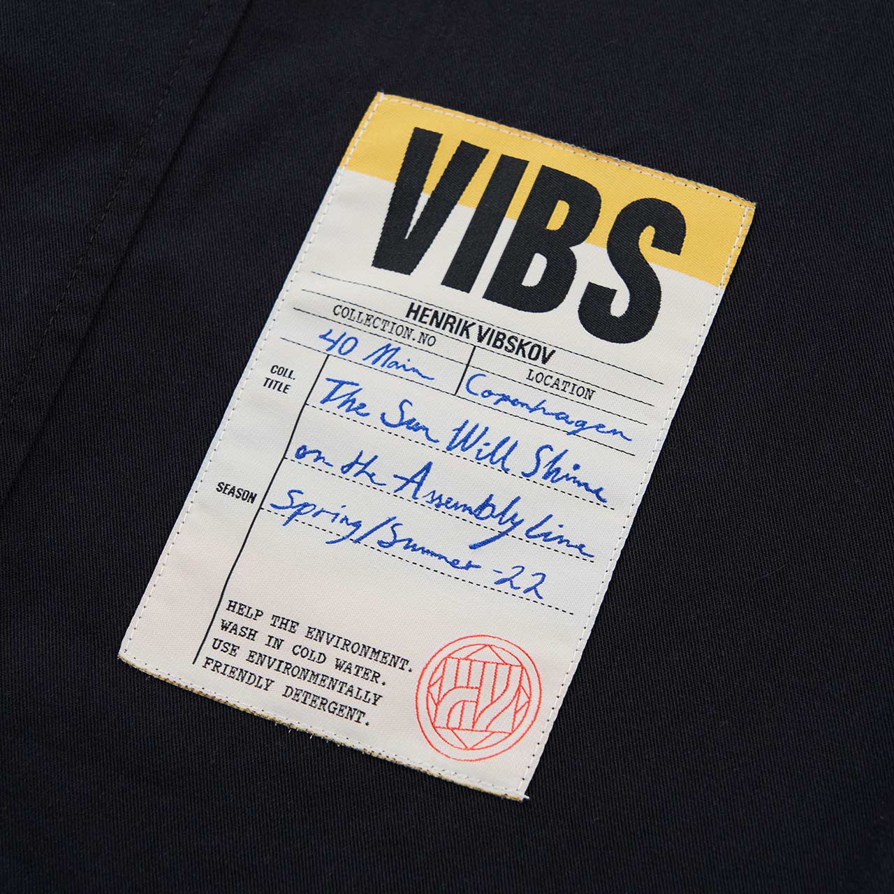 henrik vibskov henrik vibskov reflection shirt (black)