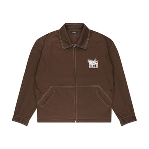 rassvet rassvet woven work jacket (dark brown)