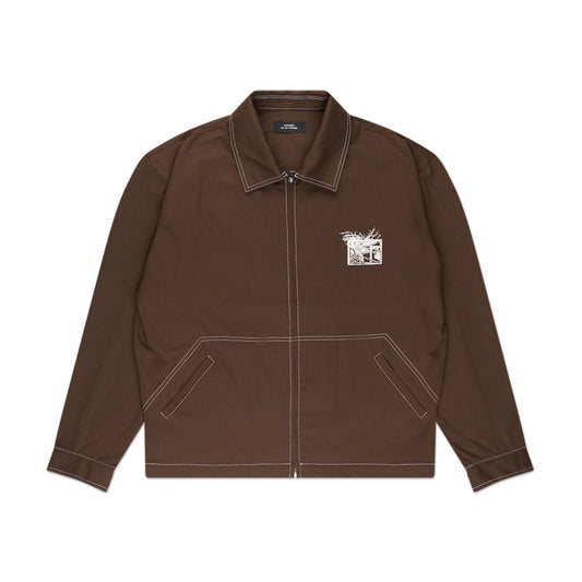 rassvet rassvet woven work jacket (dark brown)