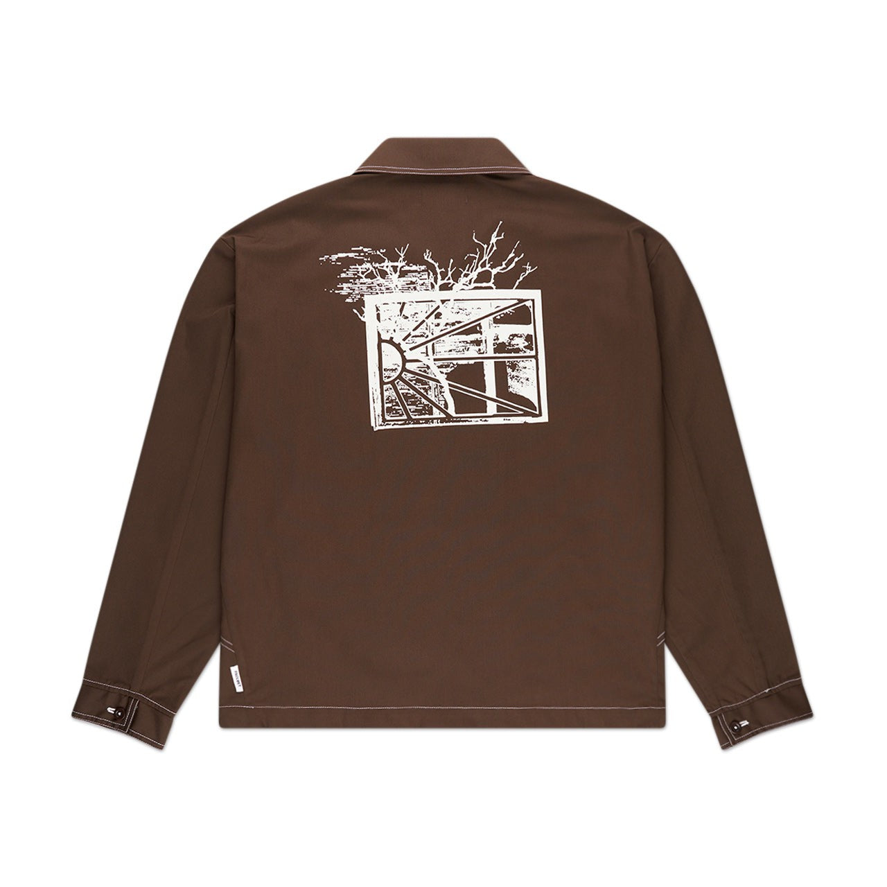 rassvet rassvet woven work jacket (dark brown)