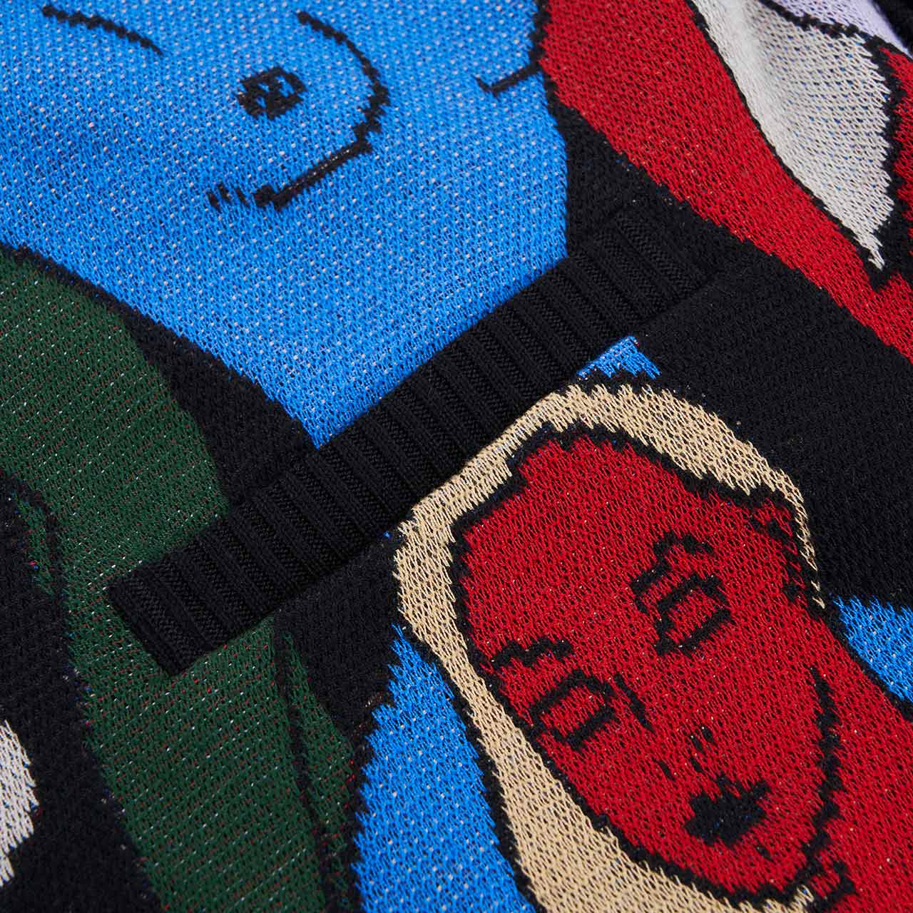 wacko maria wacko maria jacquard cardigan (black)