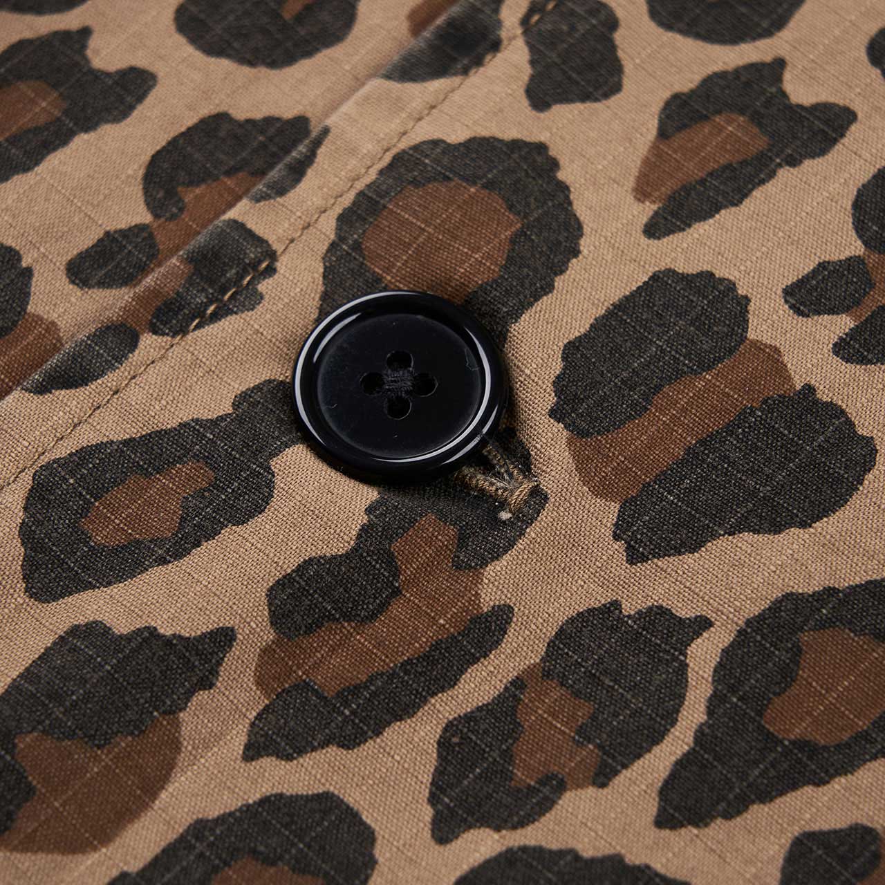 wacko maria wacko maria leopard army shirt (beige)