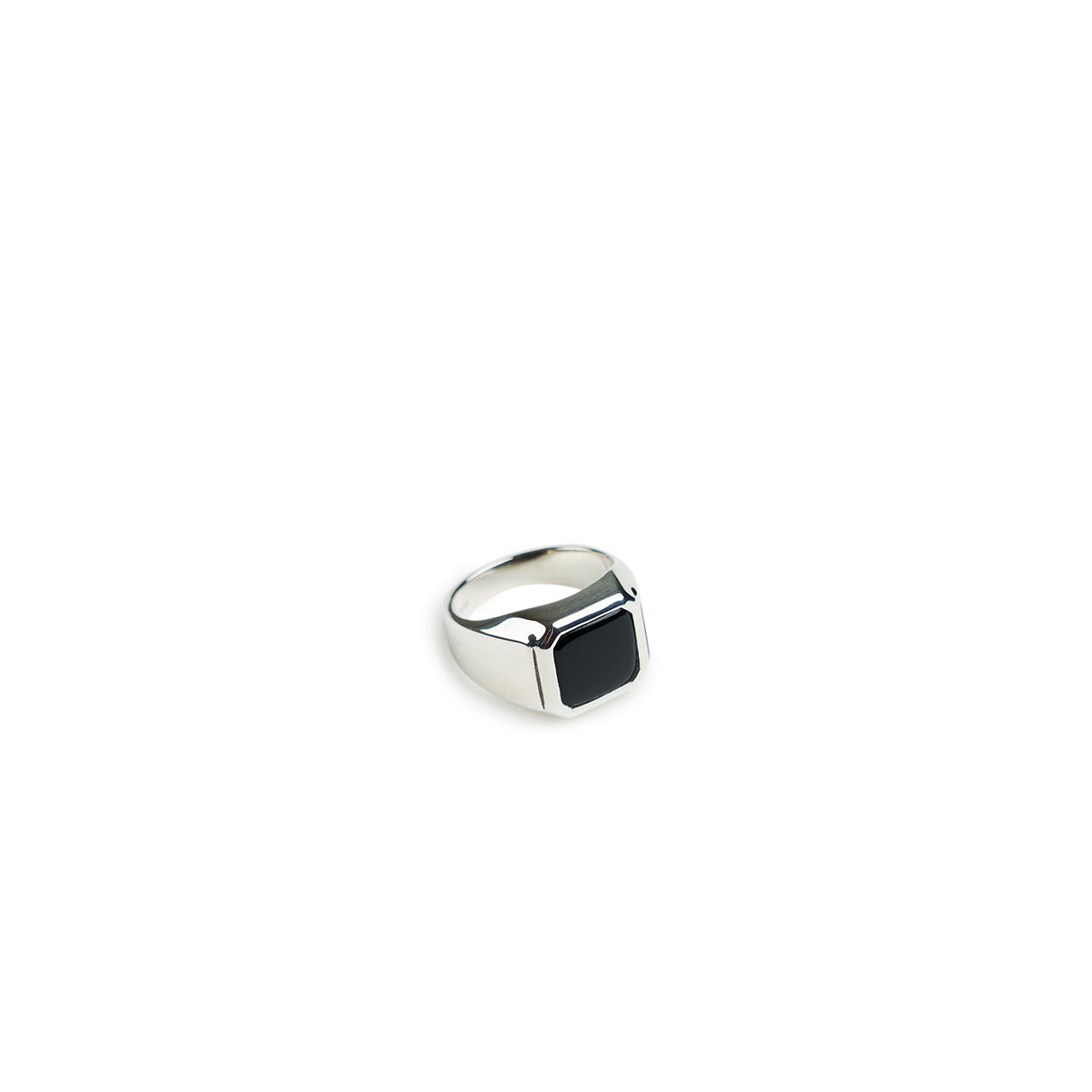 wacko maria wacko maria onyx signet ring (silver)