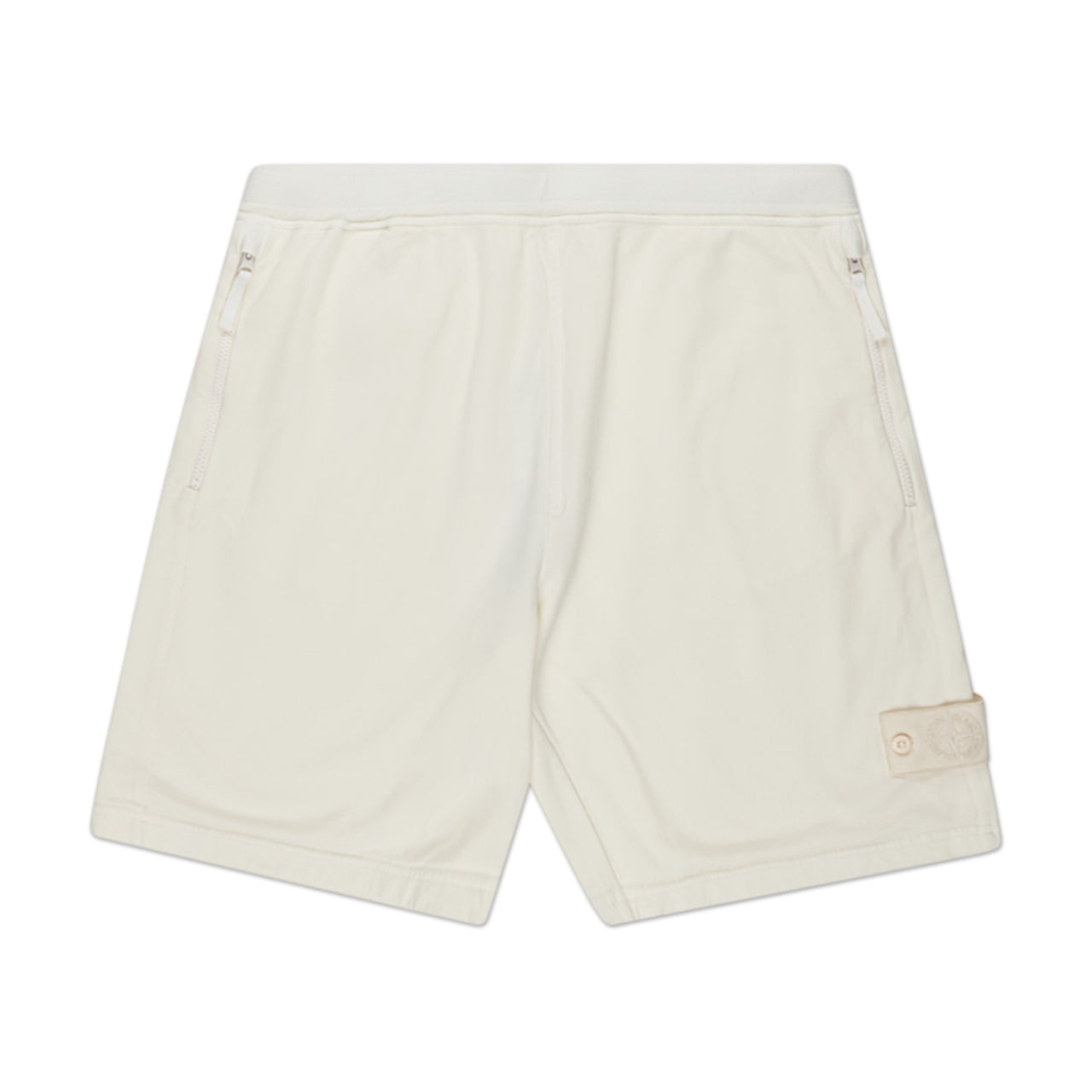 stone island stone island ghost piece fleece shorts (cream)