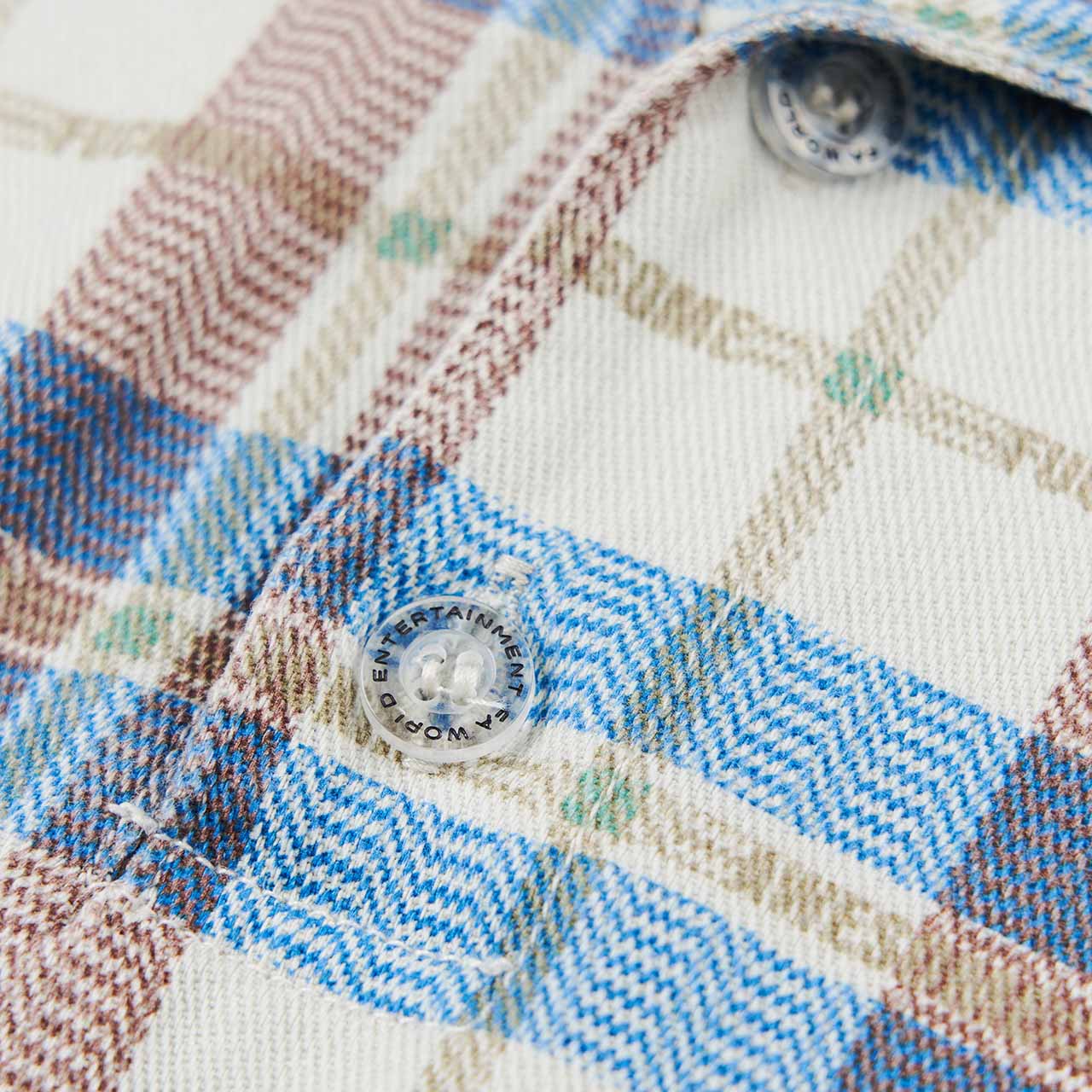 fucking awesome fucking awesome printed plaid shirt (white / blue)