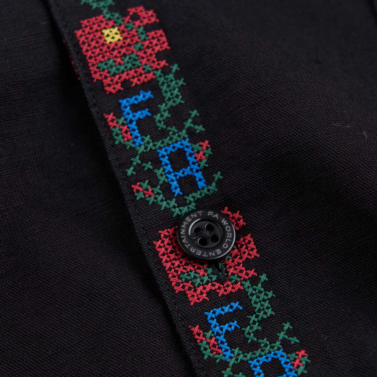 fucking awesome fucking awesome linen tetris club shirt (black)