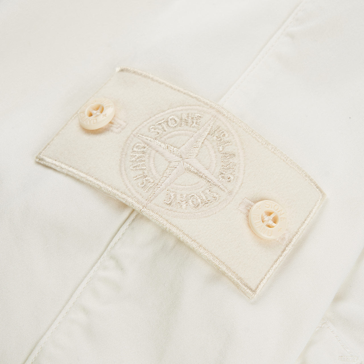 stone island stone island ghost piece overshirt (cream)
