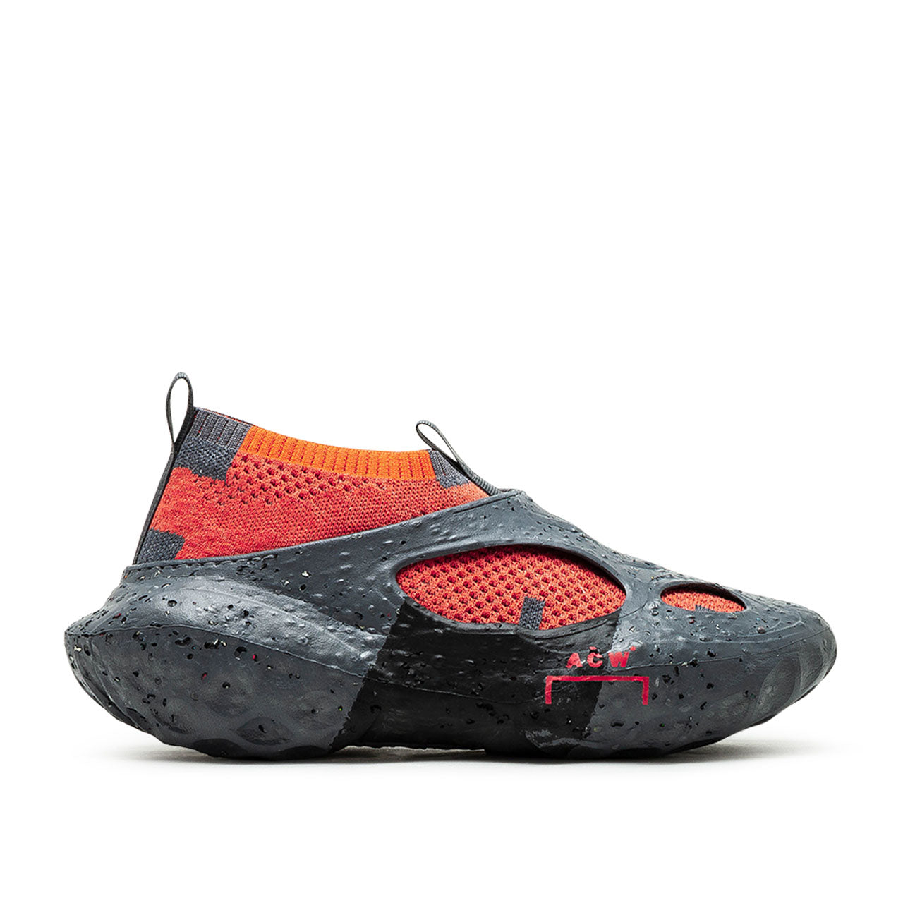 converse converse x a cold wall sponge cx crater slip (dark grey / red)